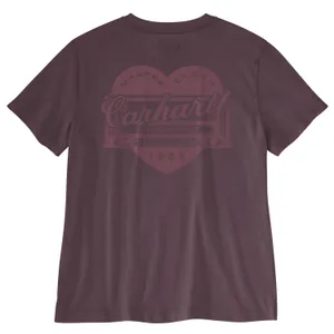 Carhartt Carhartt Irvine Relaxed Heritage Heart T-Shirt deep cherrywo