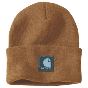 Carhartt Carhartt Rubber Patch Watch cap Beanie Carhartt Brown/Dark H