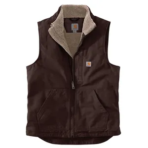 Carhartt Carhartt Washed Duck Mock-Neck vest dark brown