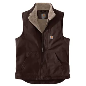 Carhartt Carhartt Washed Duck Mock-Neck vest dark brown