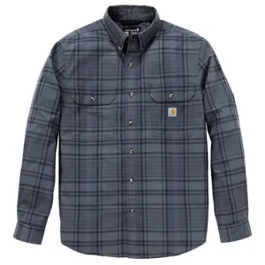 Carhartt Carhartt Fort Loose LS Plaid shirt navy/deep smoke blue