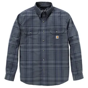 Carhartt Carhartt Fort Loose LS Plaid shirt navy/deep smoke blue