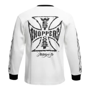 West Coast Choppers WCC Worn Cross Waffle shirt white
