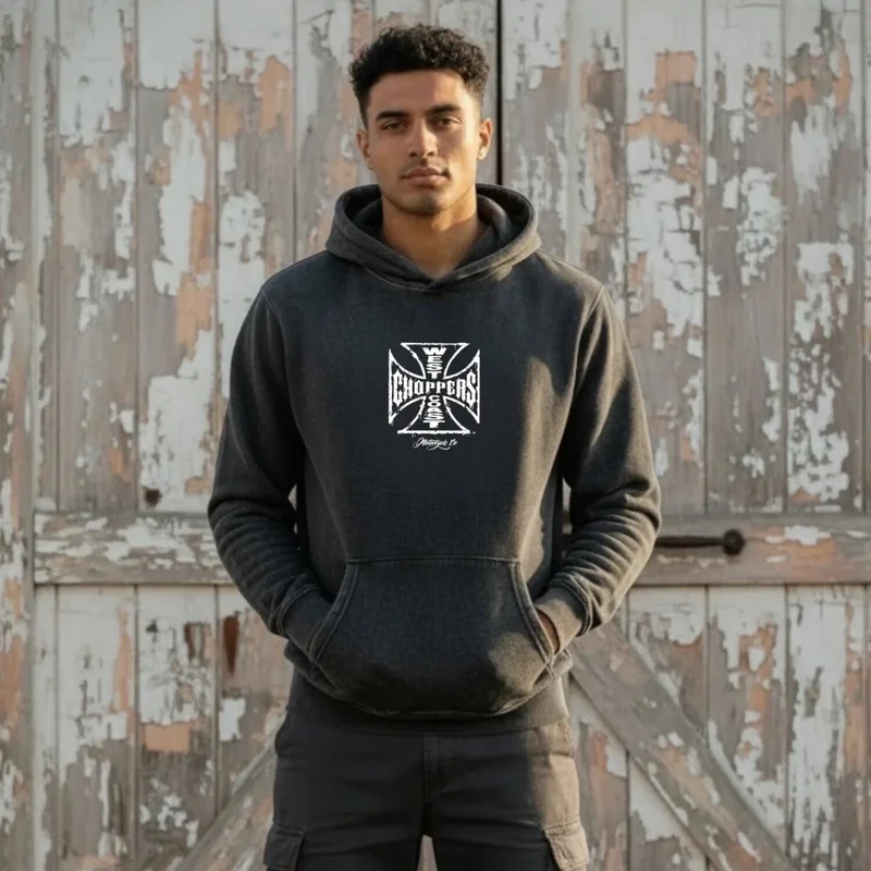 West Coast Choppers Vintage Washed hoodie vintage black