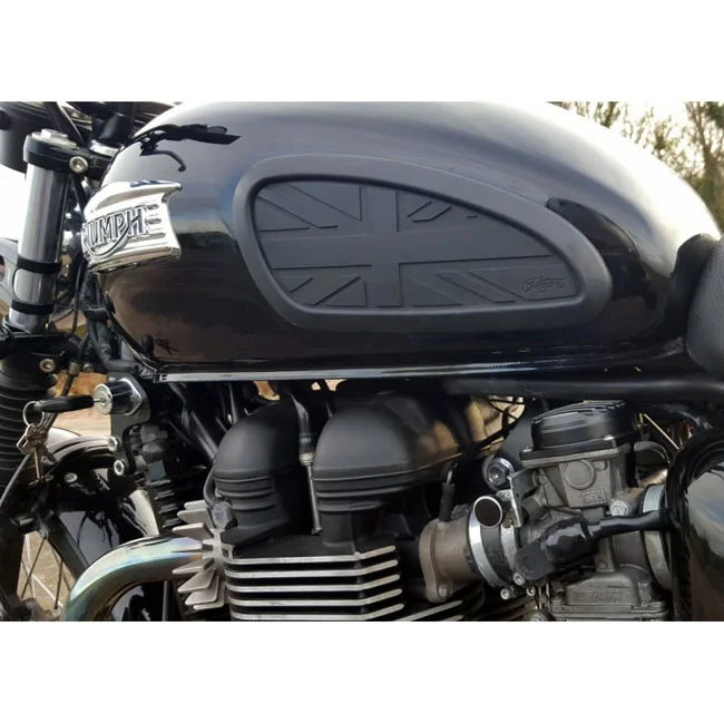 Motone Petrol tank Knee Pads Set. Black