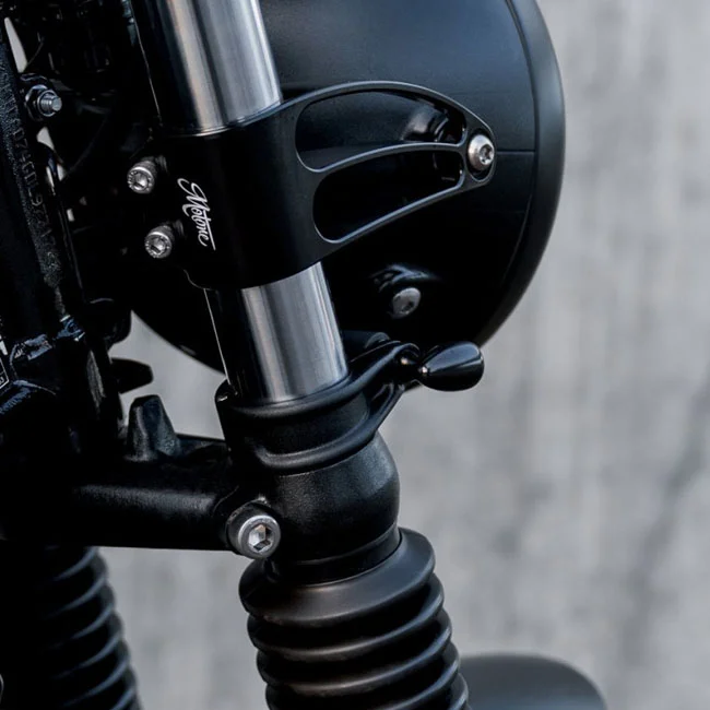 Motone Turn Signal Fork Mount Brackets. Black