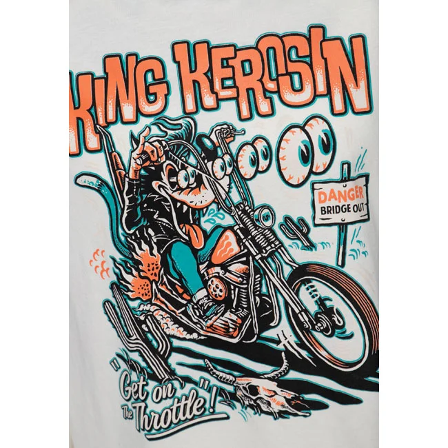 King Kerosin Get on the trottle t-shirt off white
