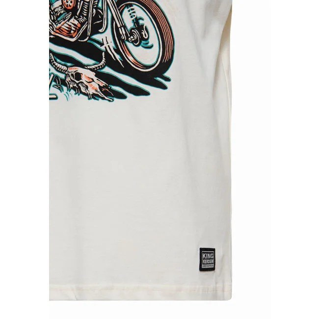 King Kerosin Get on the trottle t-shirt off white