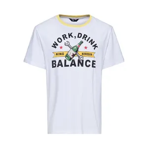 King Kerosin King Kerosin Work drink balance t-shirt white