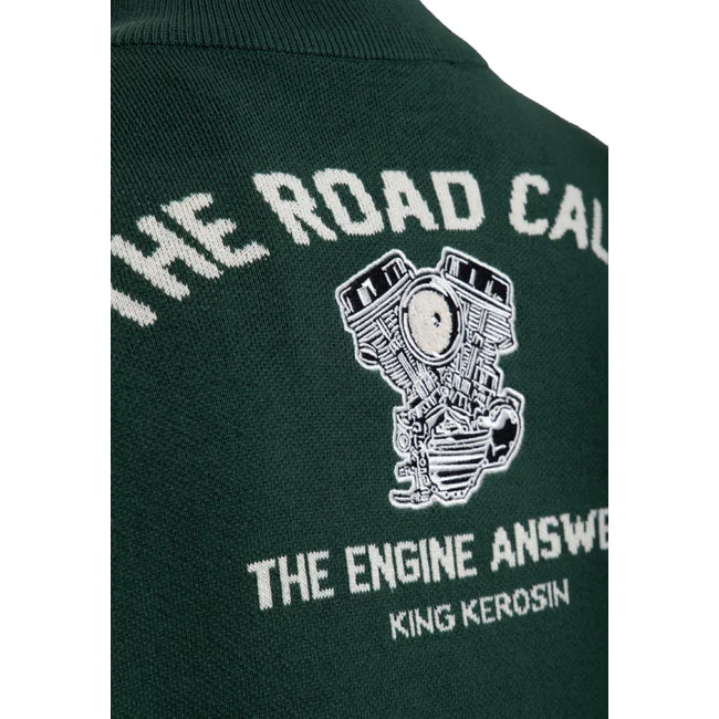 King Kerosin The Road calls sweatshirt dark green