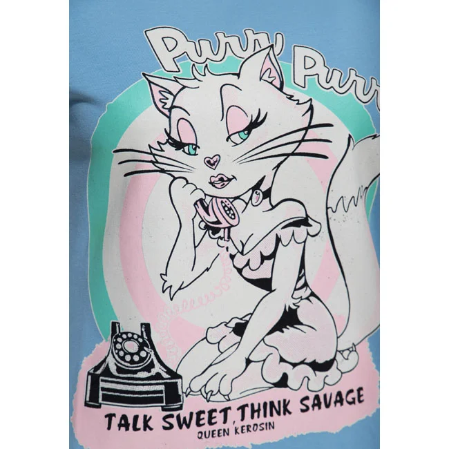 King Kerosin Queen Kerosin Talk sweet t-shirt light blue