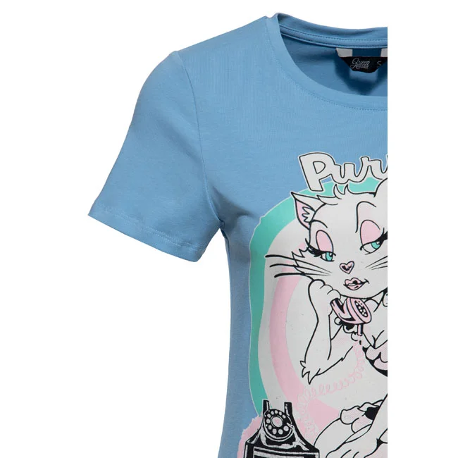 King Kerosin Queen Kerosin Talk sweet t-shirt light blue
