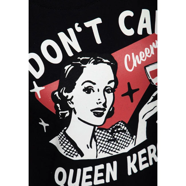 King Kerosin Queen Kerosin I don''t care t-shirt black