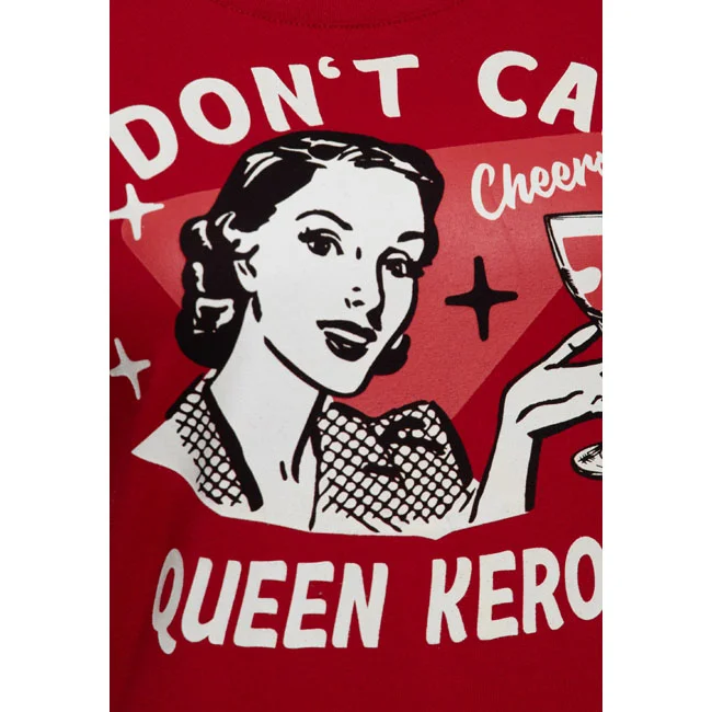 King Kerosin Queen Kerosin I don''t care t-shirt bordeaux