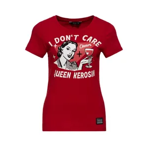 King Kerosin Queen Kerosin I don''t care t-shirt bordeaux