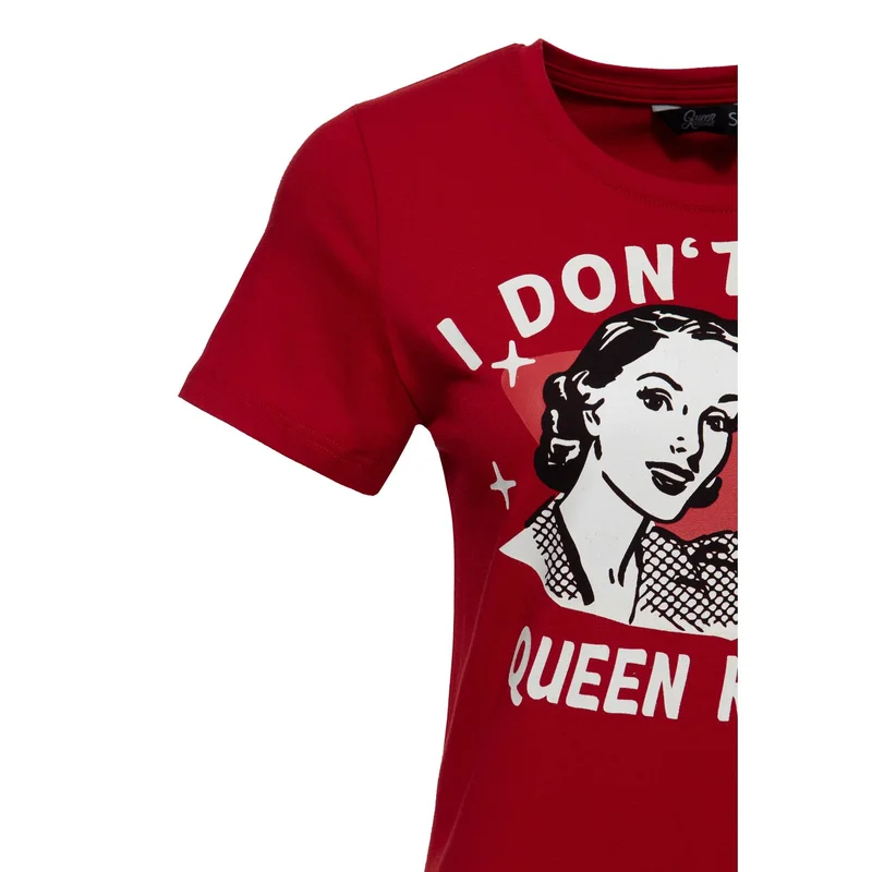 King Kerosin Queen Kerosin I don''t care t-shirt bordeaux