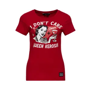 King Kerosin Queen Kerosin I don''t care t-shirt bordeaux