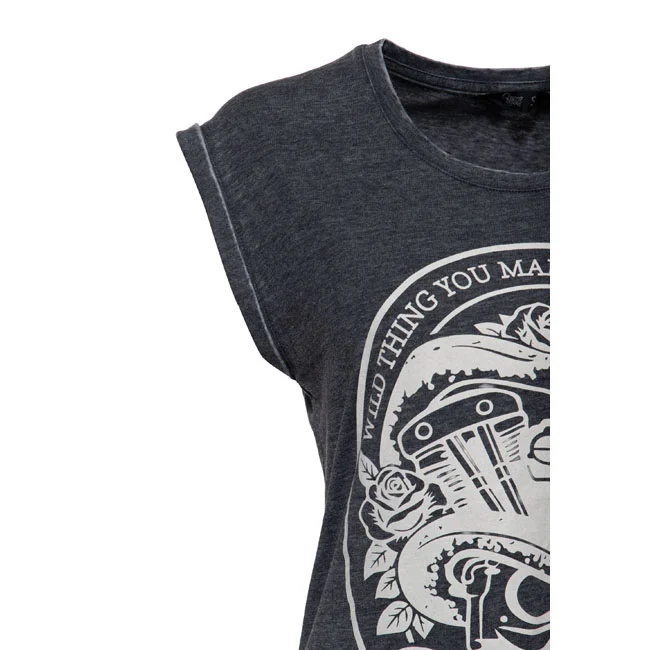 King Kerosin Queen Kerosin Wild thing t-shirt anthracite