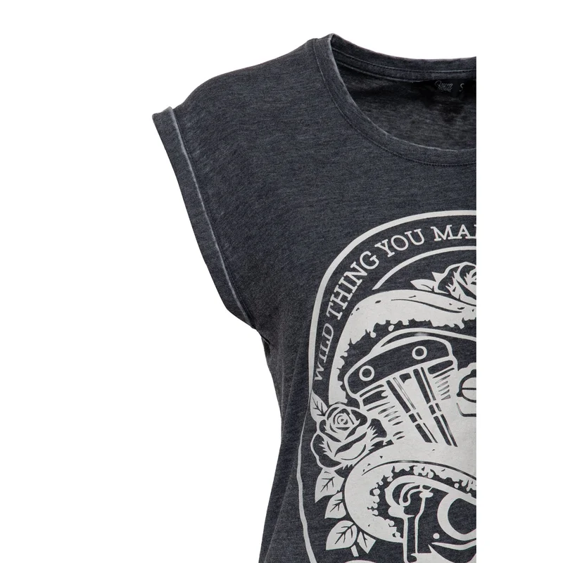 King Kerosin Queen Kerosin Wild thing t-shirt anthracite