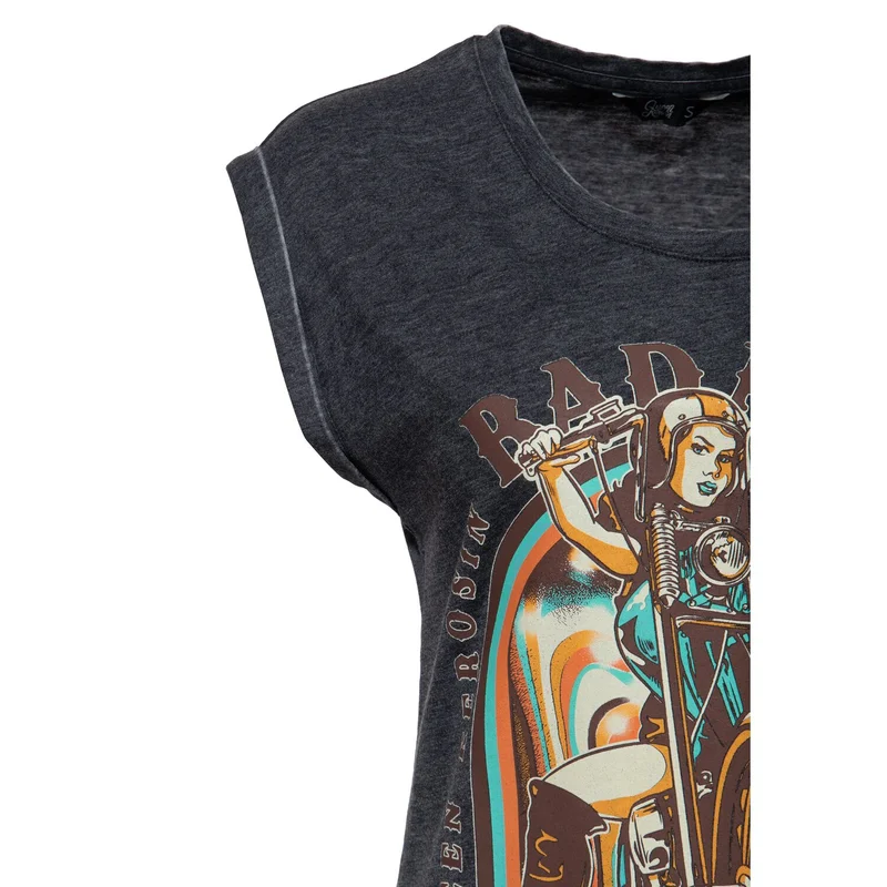 King Kerosin Queen Kerosin Badass t-shirt anthracite