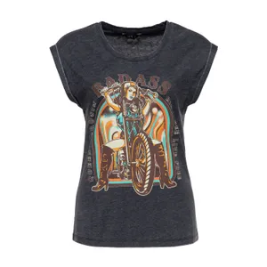 King Kerosin Queen Kerosin Badass t-shirt anthracite