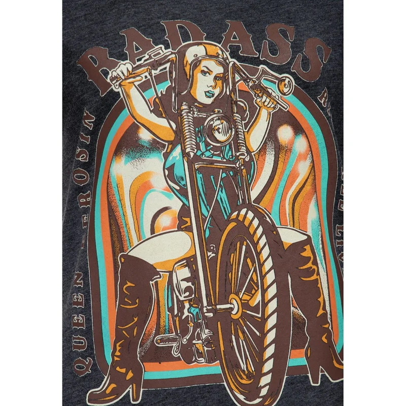 King Kerosin Queen Kerosin Badass t-shirt anthracite