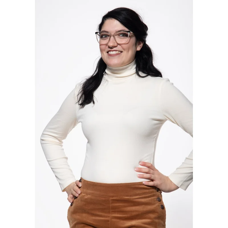 King Kerosin Queen Kerosin Turtleneck shirt off white