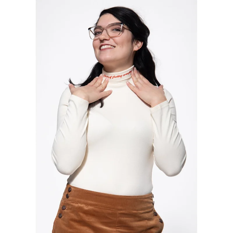 King Kerosin Queen Kerosin Turtleneck shirt off white