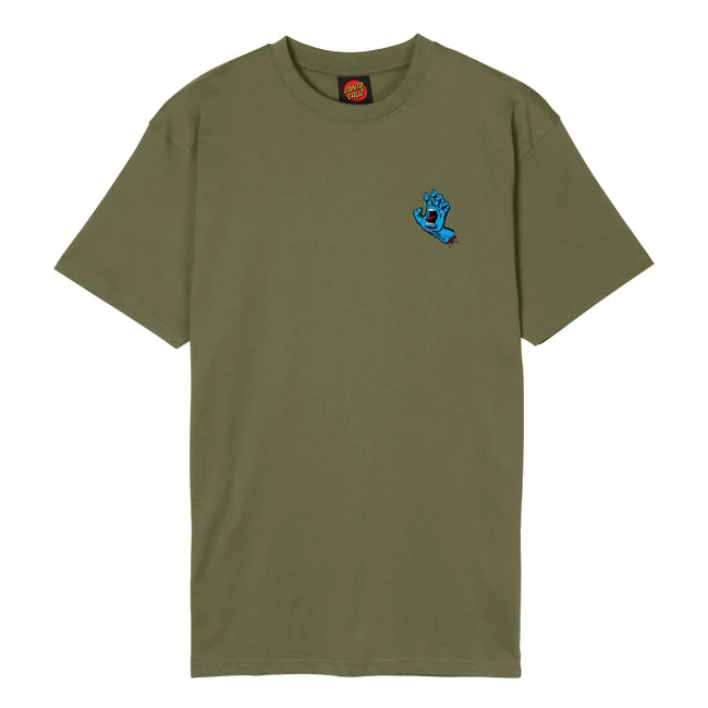 Santa Cruz Screaming Hand Chest t-shirt deep olive
