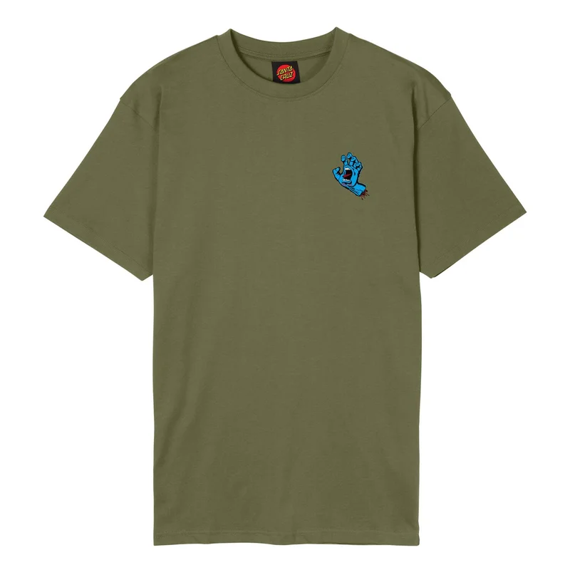 Santa Cruz Screaming Hand Chest t-shirt deep olive