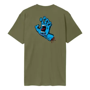 Santa Cruz Santa Cruz Screaming Hand Chest t-shirt deep olive