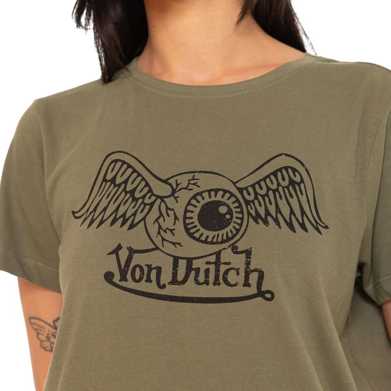 Von Dutch Retro female t-shirt khaki