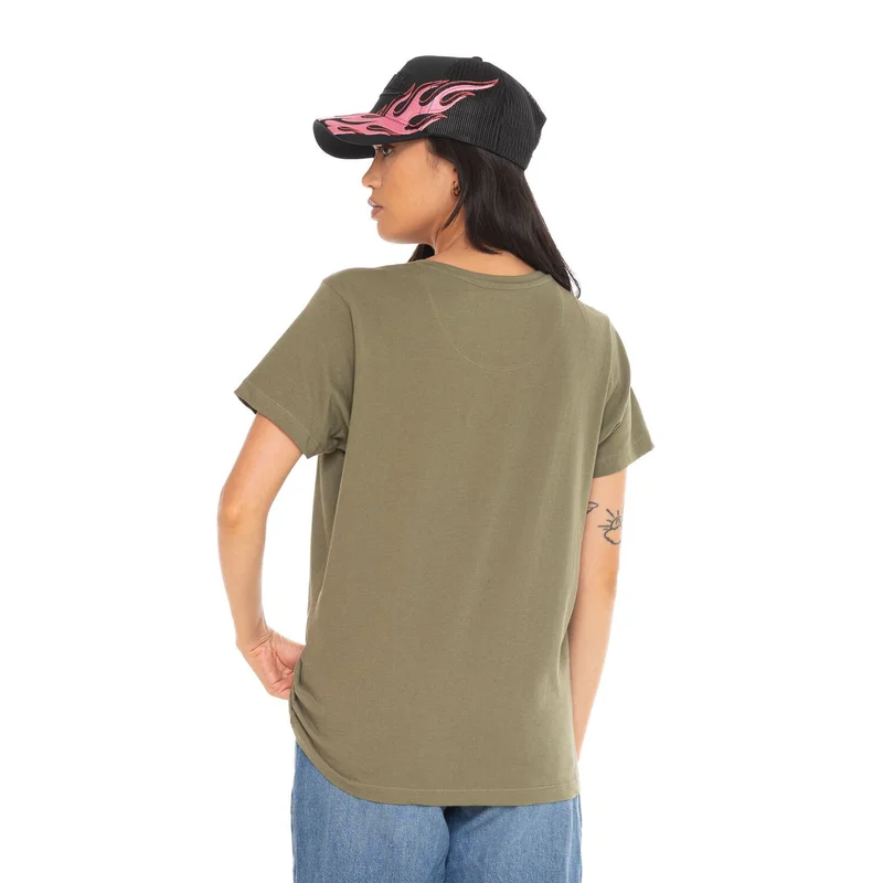 Von Dutch Retro female t-shirt khaki