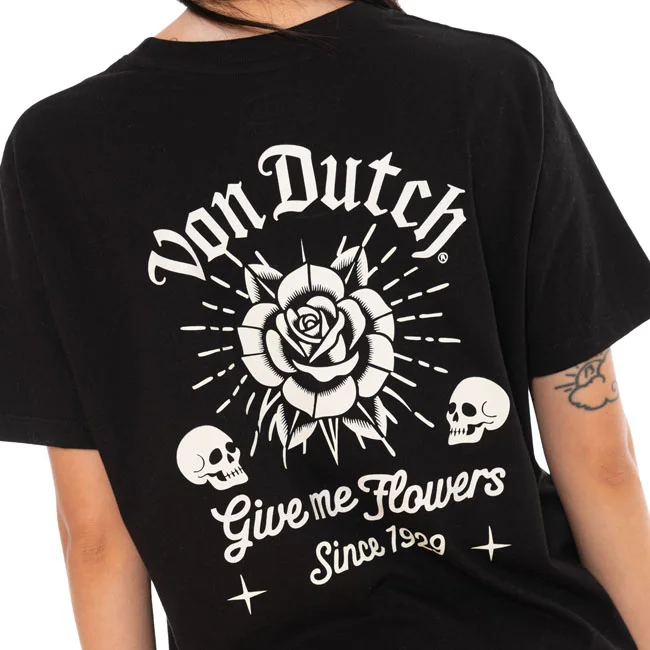 Von Dutch Rose female t-shirt black