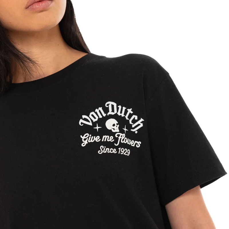 Von Dutch Rose female t-shirt black