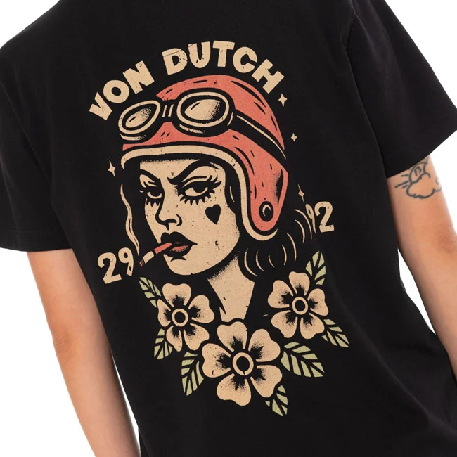 Von Dutch Smoke female t-shirt black