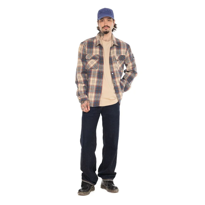 Von Dutch Plaid Shirt pepper beige