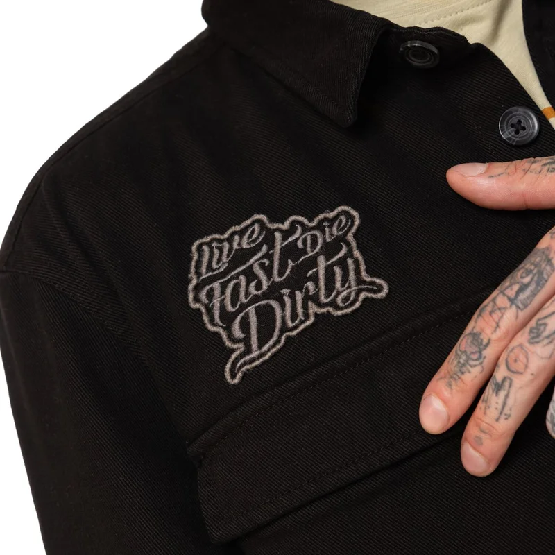 Von Dutch Roy Noir plaid shirt black