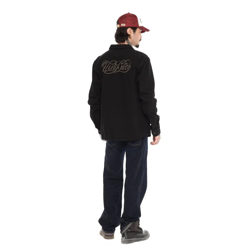 Von Dutch Roy Noir plaid shirt black