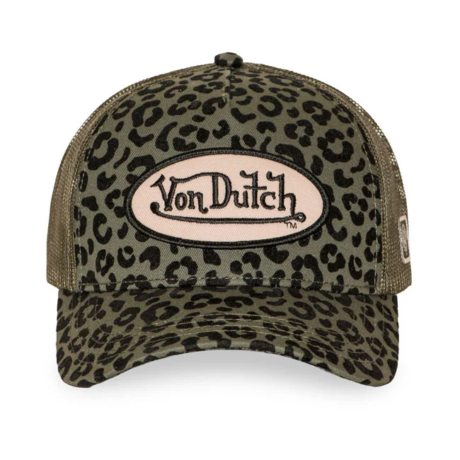 Von Dutch Leopard velours khaki