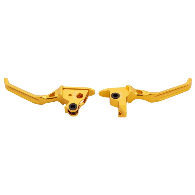 Arlen Ness Method handlebar lever set. Gold