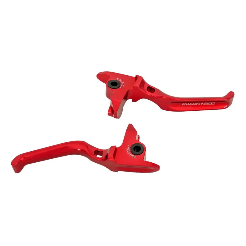 Arlen Ness Method handlebar lever set. Red