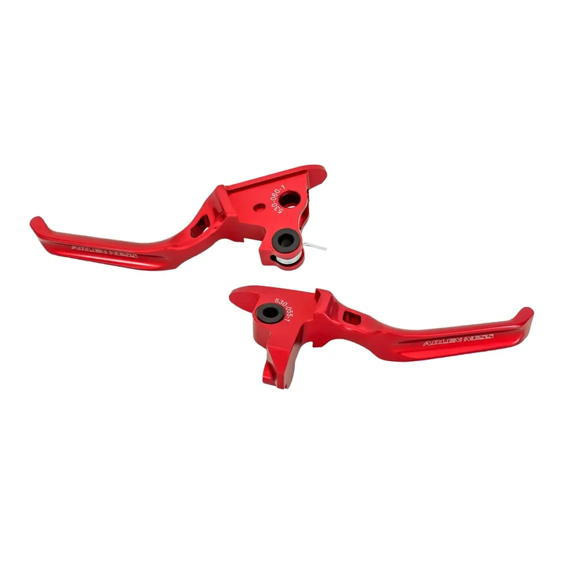 Arlen Ness Method handlebar lever set. Red