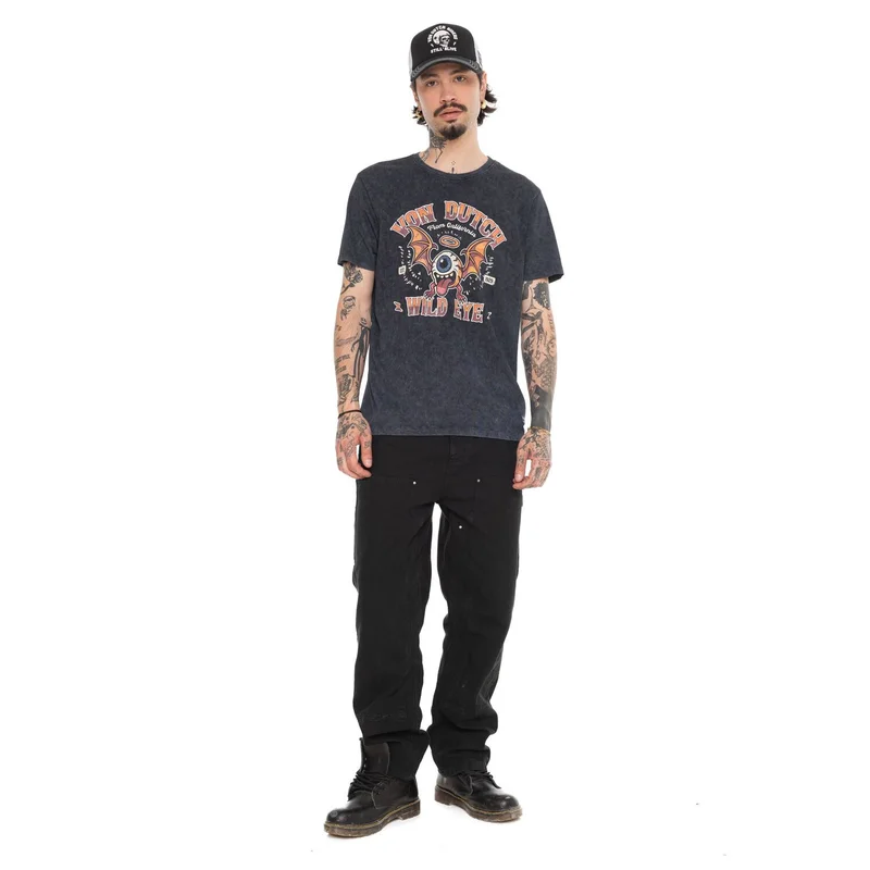 Von Dutch Wild Eye t-shirt washed black