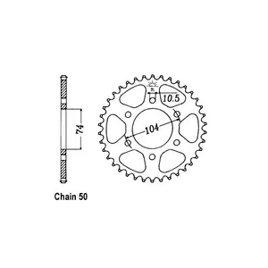 JT Sprockets JT Rear Sprocket 481.42