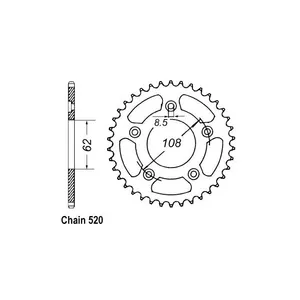 JT Sprockets JT Rear Sprocket 701.39