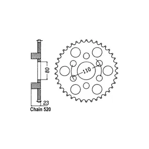 JT Sprockets JT Rear Sprocket 19.38