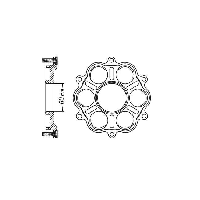 JT Sprockets Rear sprocket carrier 760b