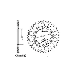 JT Sprockets JT Rear Sprocket 245/305.42