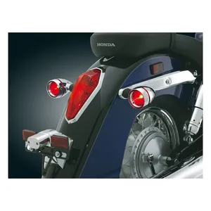 Kuryakyn Kuryakyn, Deep dish bezels w/red lenses, chrome